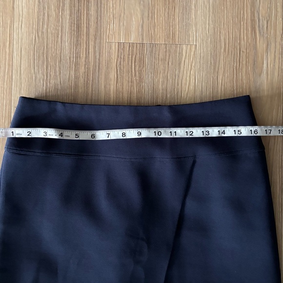 J. Crew Mini Skirt Navy Blue Wrap Crossover Lined Women 4 Preppy Office Academia - Picture 7 of 10